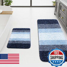 Arotive Bathroom Rugs Sets 2 Piece, Shaggy Soft and Absorbent Microfiber Bath Ru