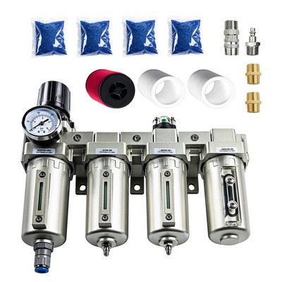 3/4'' NPT Air for Compressor Water Separator, Industrial Grade 4 Stage Air Drying