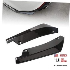 2Pcs Car Universal Rear Bumper Lip Diffuser Splitter Canard Protector - Black
