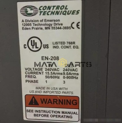 ONE USED Emerson Control Techniques EN-208-00-000 Servo Drive