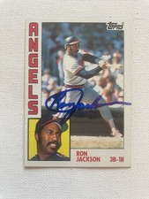 Signed 1984 Topps Ron Jackson California Angels Autographed Auto