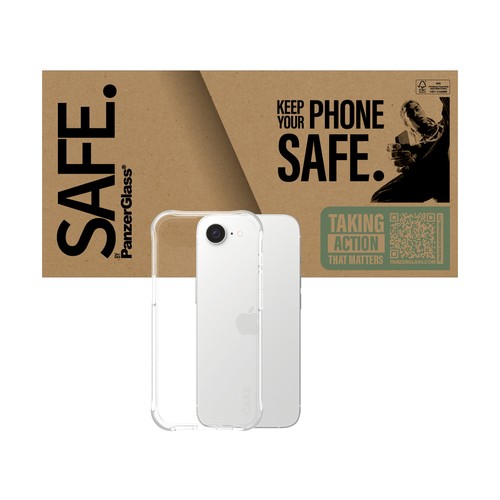 Panzer Glass Safe Case for Apple Iphone 16E Smartphone Transparent Thermoplastic