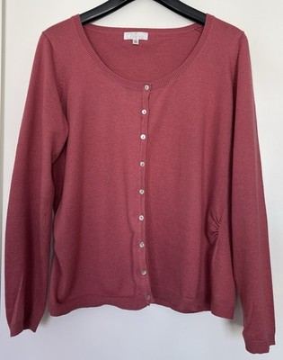 Coline, Leichte Strickjacke, Gr. 44,46, Farbe: Rosenholz, Baumwolle