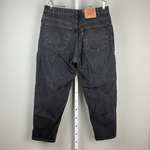Vintage Levi's 560 Loose Fit Black Denim Jeans Mens 38x32 Tapered Leg Y2K USA - Picture 5 of 10