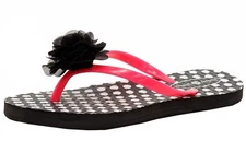 Lindsay Phillips Girl's Madeline SwitchFlops Black/White Polka Dot Sandals Shoes