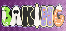 Halloween Baking Scrapbook Title 3D Die Cut Spooky Kitchen Treats Layout   