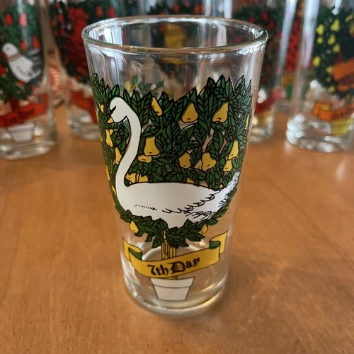 Vintage 12 Days of Christmas 7th Day Glass Replacement Seven Swans A Swimming