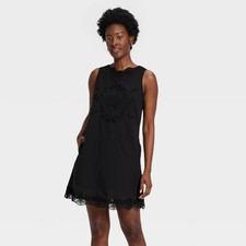Women's Cutwork Mini Shift Dress - Universal Thread