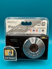 Vivitar VECS124 Popsnap 44MP Digital Camera, Black, 16X Zoom, 1080p, Micro SD