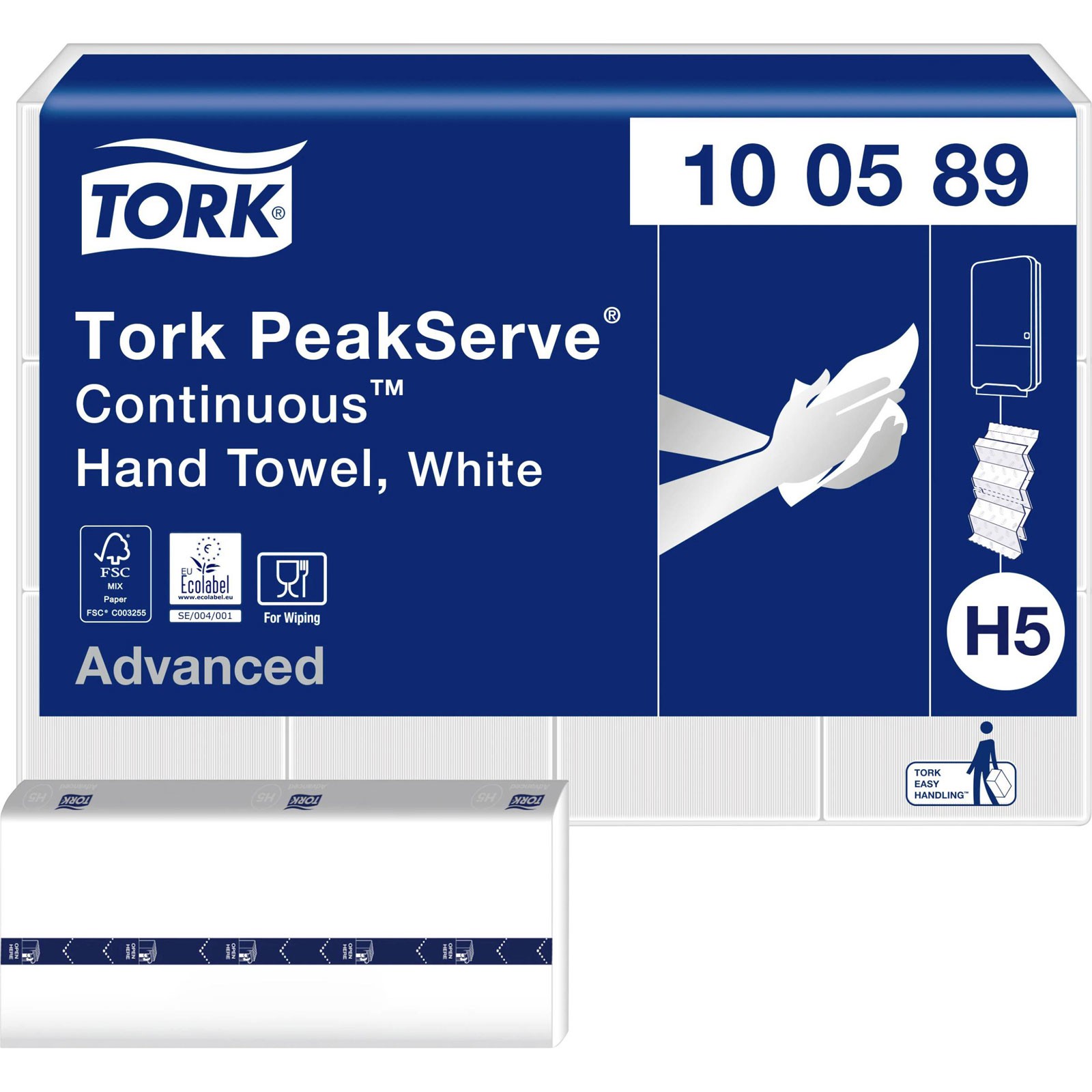 Tork PeakServe Paper Towels Soft & Absorbent 22.5x20.1cm