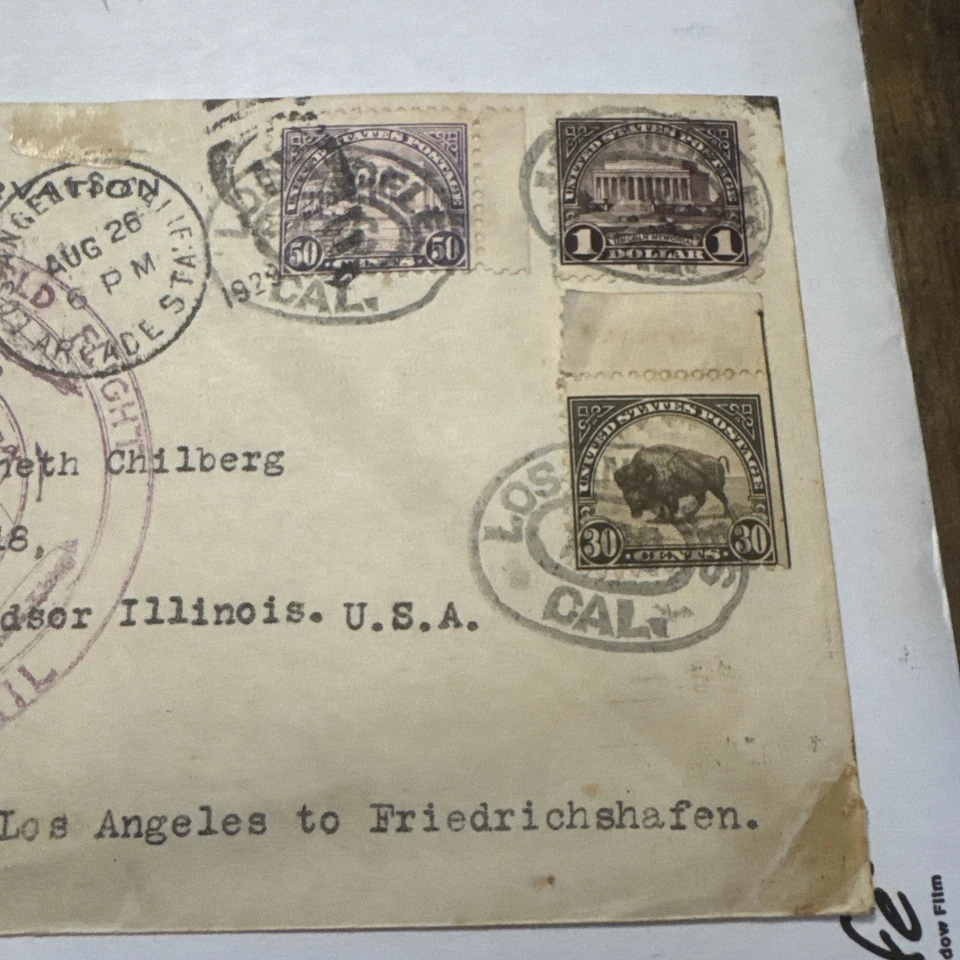 Cubierta de buque aéreo alemán LZ-127 1928 de Los Ángeles a Friedrichshafen Foto 4 de 4