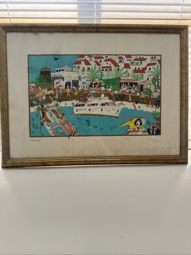 Judith Nador “Puerto Banus” lithography . Signed. Numbered #142/300. See pics.