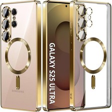 Compatible with Samsung Galaxy S25 Ultra Case Only Magnetic Cover, Glossy Slim