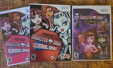 Monster High Ghoul Spirit + 13 Wishes Nintendo Wii Complete Manuals, SlipCover