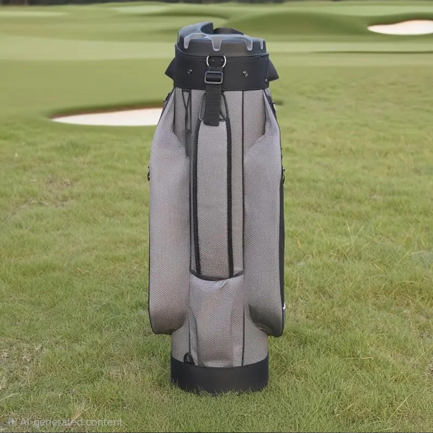 14-Way Premium T-Lock Golf Cart Bag with Handles & Rain Hood (Gray/Black)