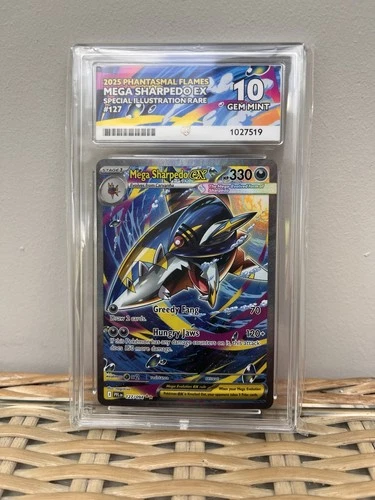 Pokémon TCG Phantasmal Flames Mega Sharpedo SIR 127/095 - Ace 10 Gem Mint