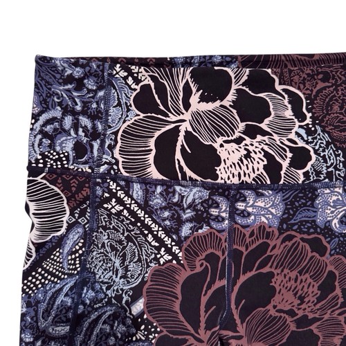 Leggings Atléticos Talla Mediana Floral Paisley Patchwork Saludo 7/8 - Imagen 3 de 6