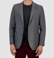 Nautica Men's Gray Modern-Fit Stretch Structure Weave Sport Coat Jacket Size 42S