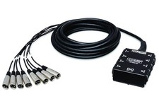 Hosa Little Bro' Sub Snake, 8 x XLR Sends and No Returns, 50 ft.