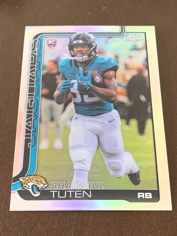 2025 Topps Chrome Bhayshul Tuten Rookie Refractor!! #389 NM JAGUARS