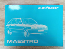Austin Maestro Car owners handbook 1983 Operation Safety Maintenance SMD8551