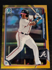 Mallex Smith ATL 2015 Bowman Chrome Prospects Gold Refractor #'ed 50/50 BOOKEND