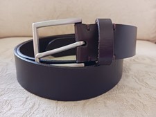 Banana Republic Italian Leather Belt Deep Brown Size 42 Classic Dress Made In US