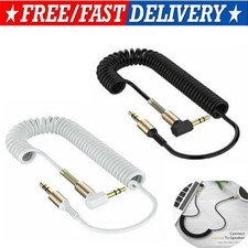3.5mm Male to Male AUX Cable Cord L-Shaped Right Angle Car Audio Headphone Jack
