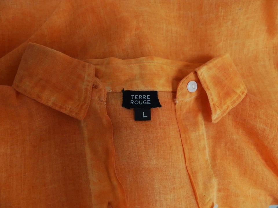 Chemisier fin TERRE ROUGE, orange, Taille L, TBE - Photo 4/4