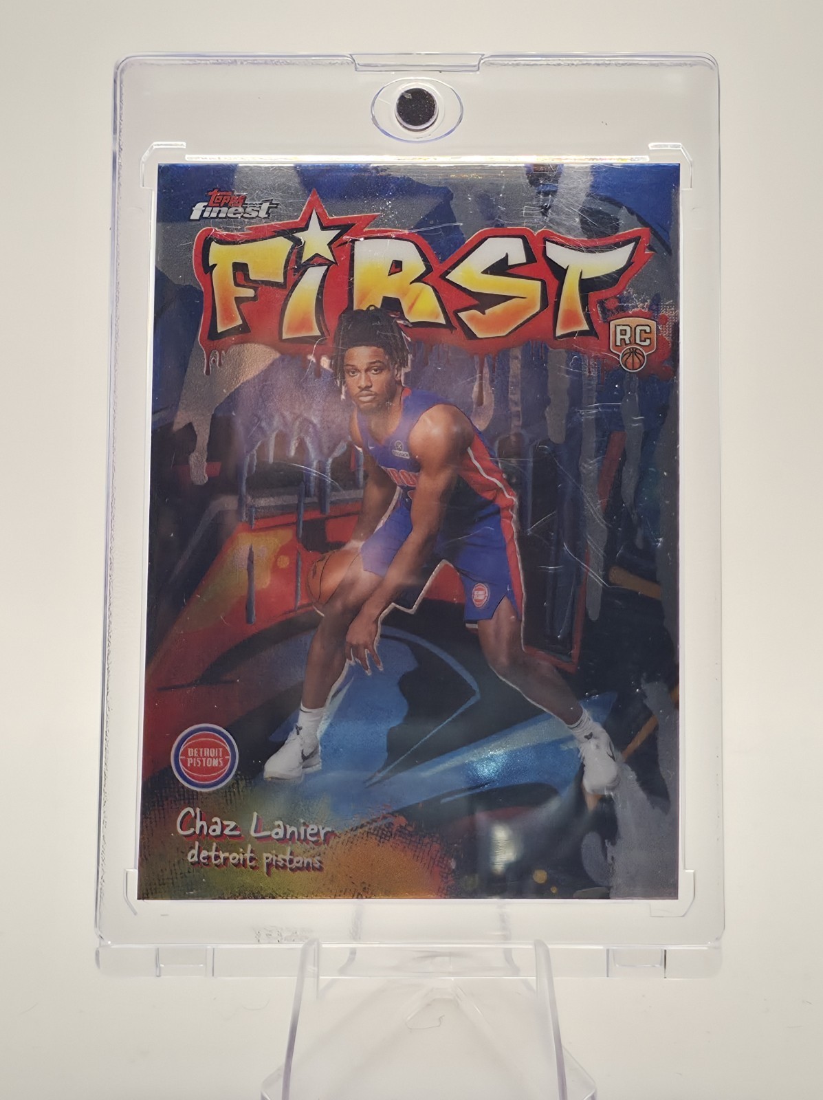 2025-26 Topps Finest Chaz Lanier RC First #F-27 Detroit Pistons Rookie