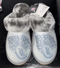BRAND NEW WOMENS JACKSONVILLE JAGUARS COMFY SOFT LINNED HOUSE SLIPPERS SIZE 9