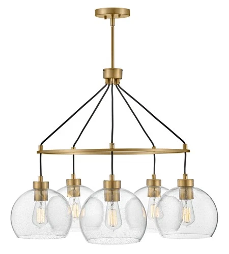 Lark 83014 Rumi 5 Light 30"W Ring Chandelier - Brass - Picture 7 of 10