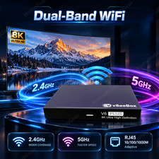 vSeeBox V6 Plus Android TV Box Split Screen Support 8K HDR Voice Backlit Remote