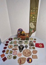 Vintage 1940s BSA WWW Boy Scouts Patch & Sash Lot (43) Camporee Badges *SEE DESC