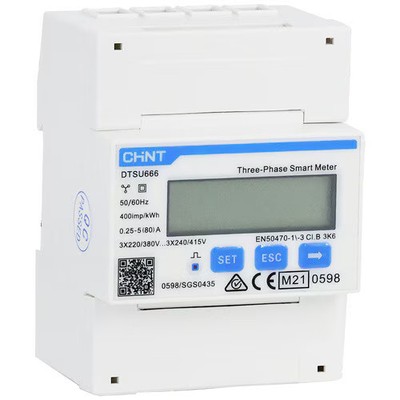 Chint DTSU666 Drehstromzähler Energiezähler 3×230/400V RS485 4PMID 1793811