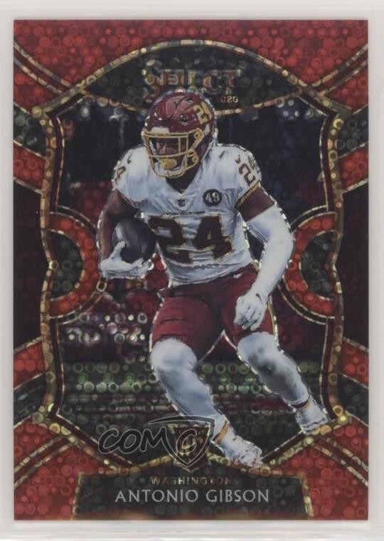 2020 Panini Select Concourse Red Disco Prizm /49 Antonio Gibson Rookie RC 6s2