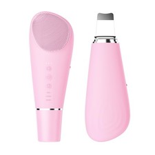 Silicone Face Scrubber Blackhead Scraper Rechargeable 2-in-1 Facial Cleansing...