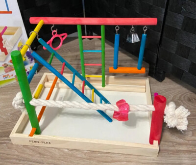 Penn-Plax Bird Life Wooden Playpen For Small/Medium Birds New Open Box