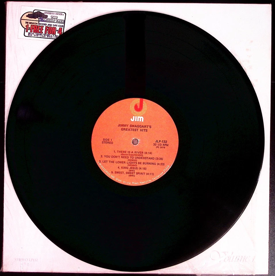 JIMMY SWAGGART JIMMY SWAGGART'S GREATEST HITS VOLUME 1 EXC VINYL LP 213-87 - Image 3 of 4
