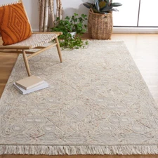 SAFAVIEH Ikat Collection IKT801B Handmade Ivory/Grey Rug