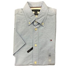 Tommy Hilfiger Men's Regular Fit Solid Stretch Oxford Short Sleeve Shirt All Siz
