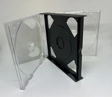 3 NEW CHUBBY 24MM DOUBLE (2) CD CASE WITH CLEAR TRAY, ASSEMBLED, 1057Q+KC02PK