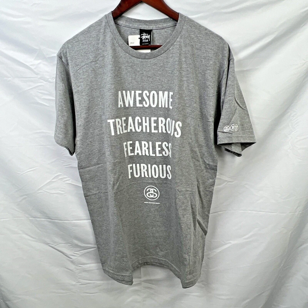 stussy awesome tee world tour t shirt vintage mens M L XL skate eBay