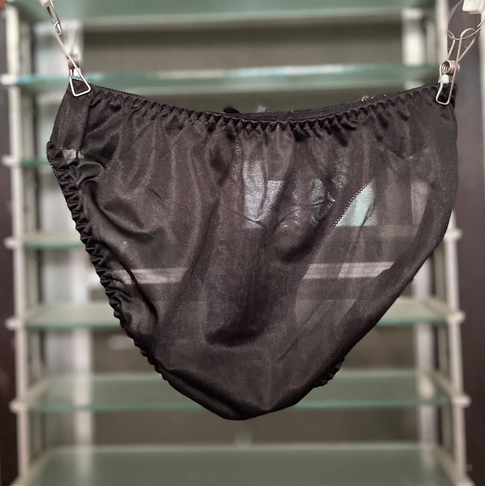 Nylon Briefs Panties Slippery Lace Bikini Size.5 Hip … Gem