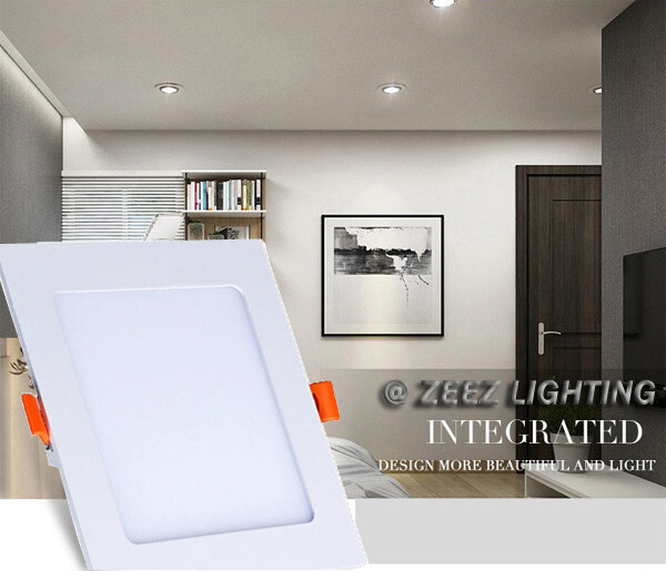 4X 6W 4-Inch Square Warm White Recessed Lighting Dimmable LED Ceiling Down Light