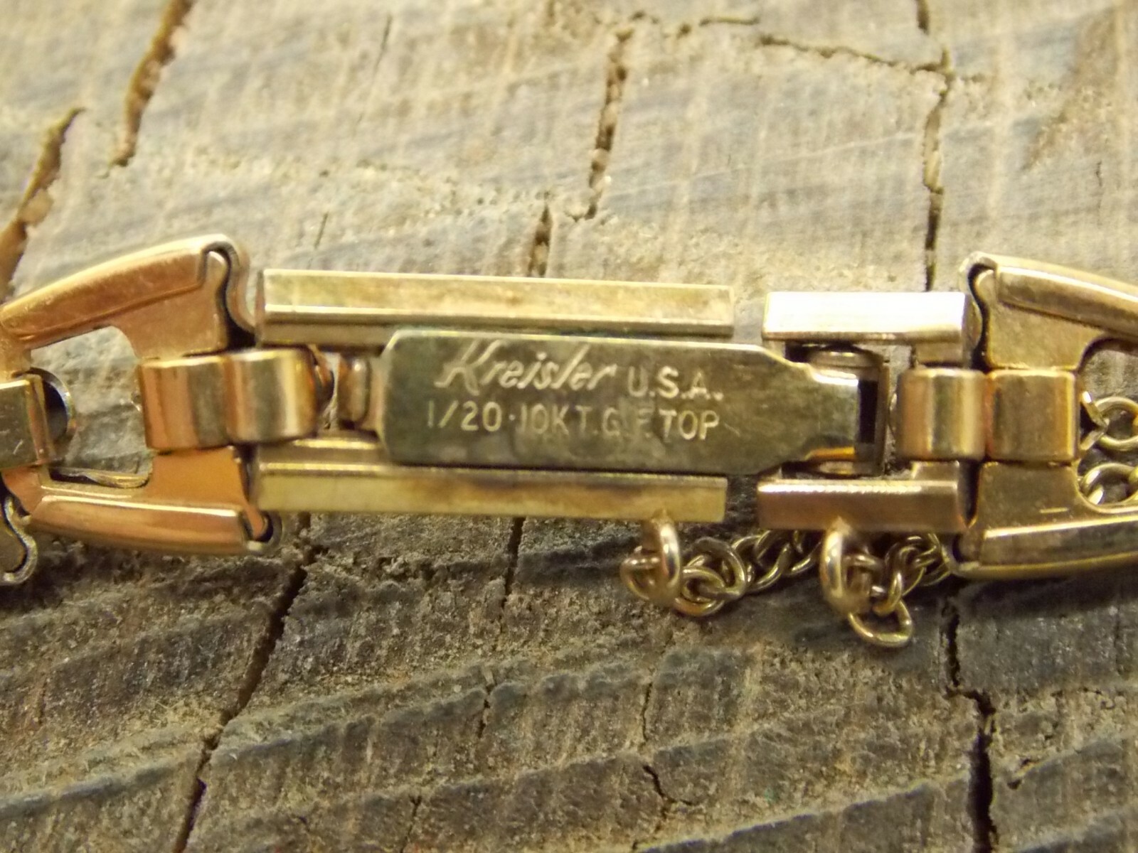 Vintage Kreisler USA Watch Band Gold Filled CRing Butterfly Clasp NOS