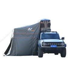 Naturnest Hardshell Roof Top Tent Single Person Car Camping Tent W Annex Room