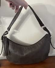 Borsa a tracolla vintage Les Copains Jeans pelle marrone borsa nappa Italia Hobo Y2K