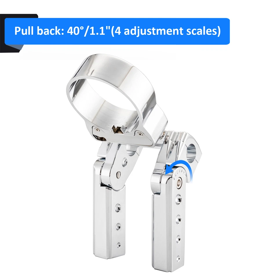 Abrazadera elevadora de manillar retroceso de 6" calibre único para Harley Sportster Iron 883 1200 Foto 3 de 4