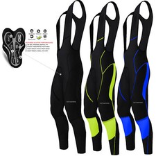 Mens Cycling Bib Tigths Gel Padded MTB Bike Tight Legging Pant All Sizes